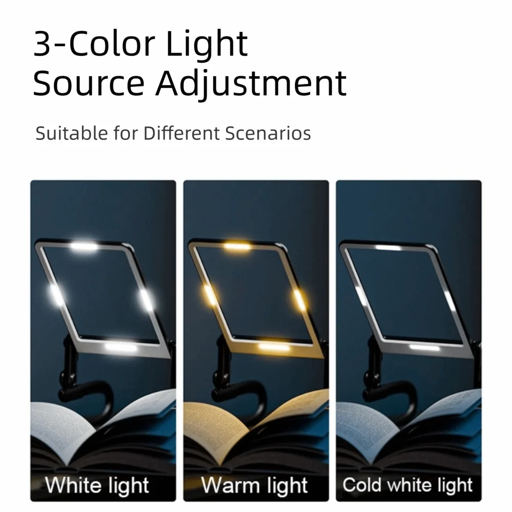 Rechargeable Neck Wear Magnifier 40 LED USB-C Power Full Book Page Magnifier Hands Free Flexible Reading Magnifying Glass
