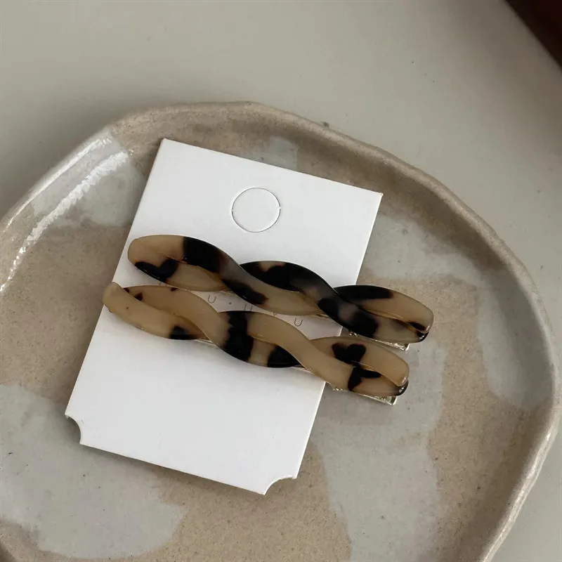 مشابك شعر نسائية عتيقة الطراز رومانسية من الأسيتات للفتيات مشابك جانبية عصرية إكسسوارات شعر غطاء رأس زينة شعر