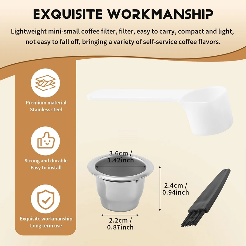 A01V-1 капсулы, 100 уплотнений, многоразовые капсулы для кофе Nespresso из нержавеющей стали, многоразовые для кофемашины Nespresso, кофеварки эспрессо C