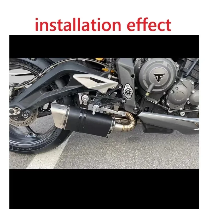 Racing Upgrade Slip On Escape Exhaust Middle Link Pipe For Triumph Street Triple 765 S R RS 2017-2024 Motorcycle Modifications 2