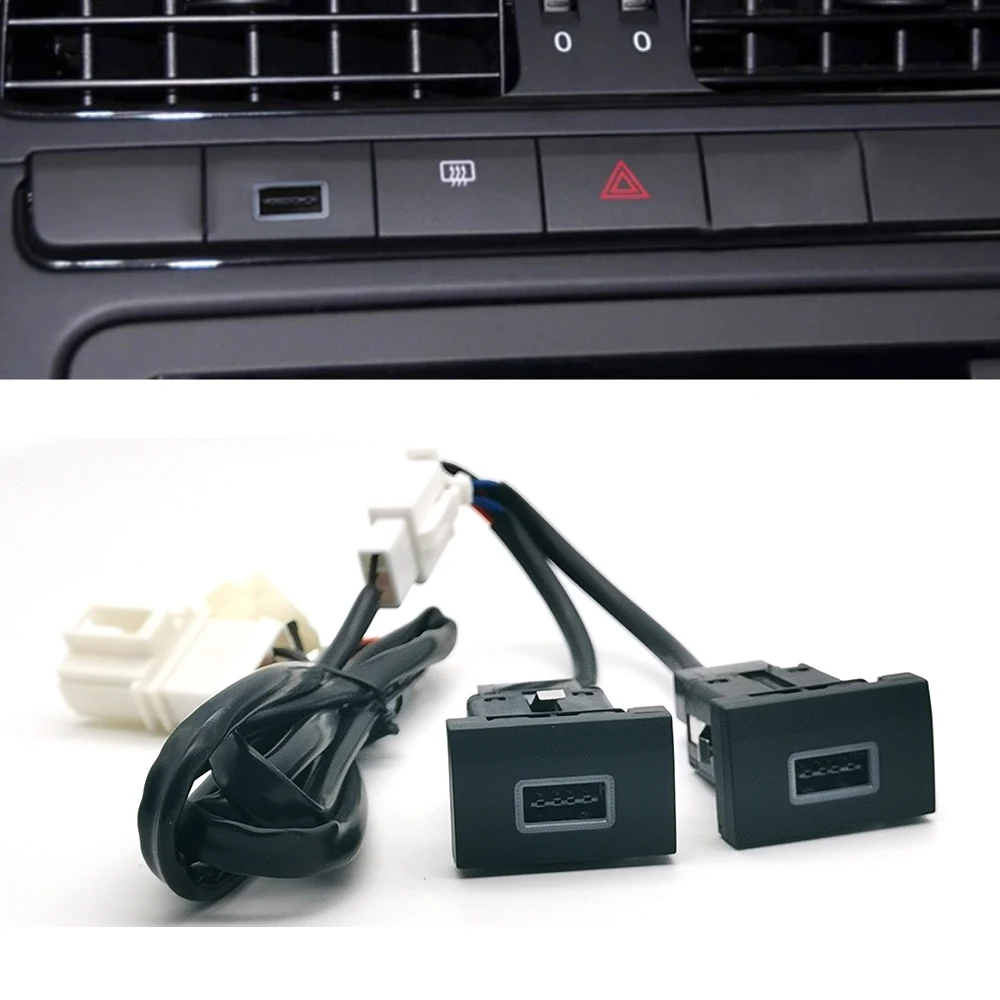 

Compatible for VW POLO 11-13 Car Charger Dual USB QC3.0 Type C PD Interface Socket Auto Phone Fast Charging Adapter Button