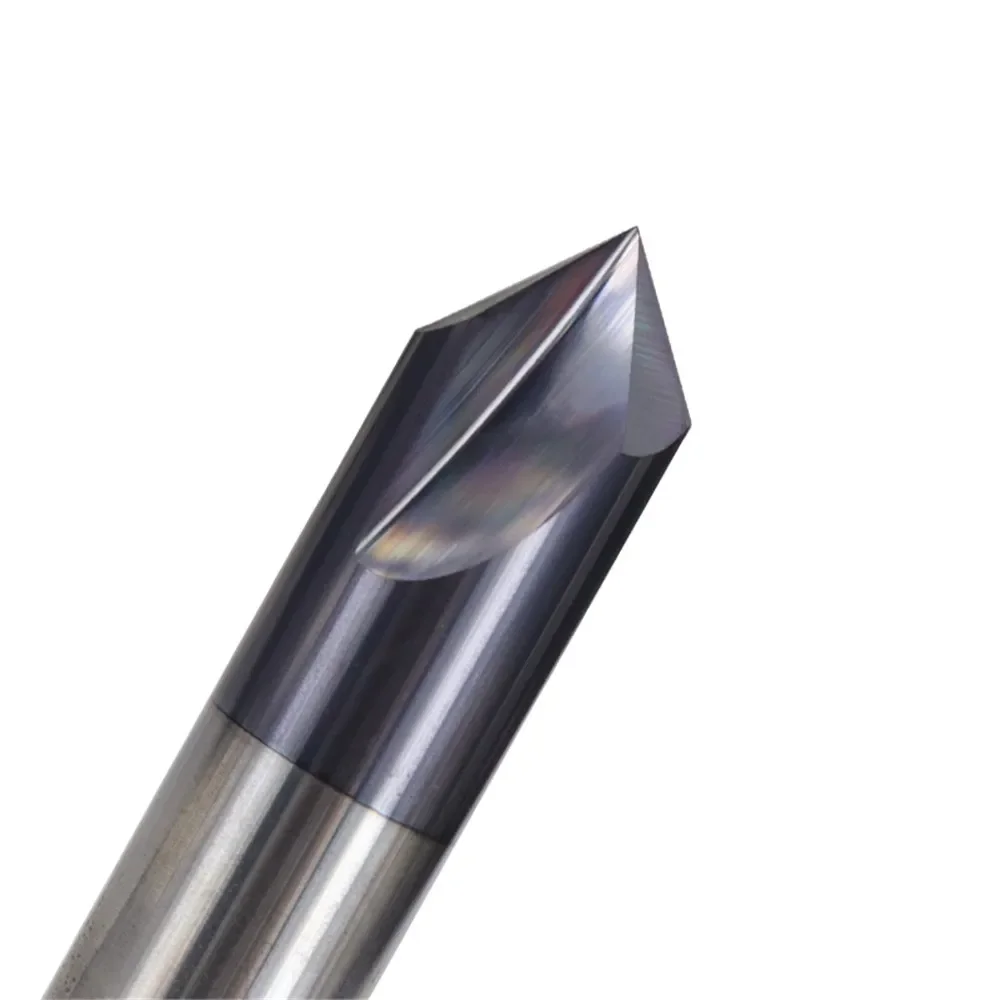 90 degree bevel end mill 2-12mm carbide cnc deburring router bit for aluminum engraving 3 flute milling cutter