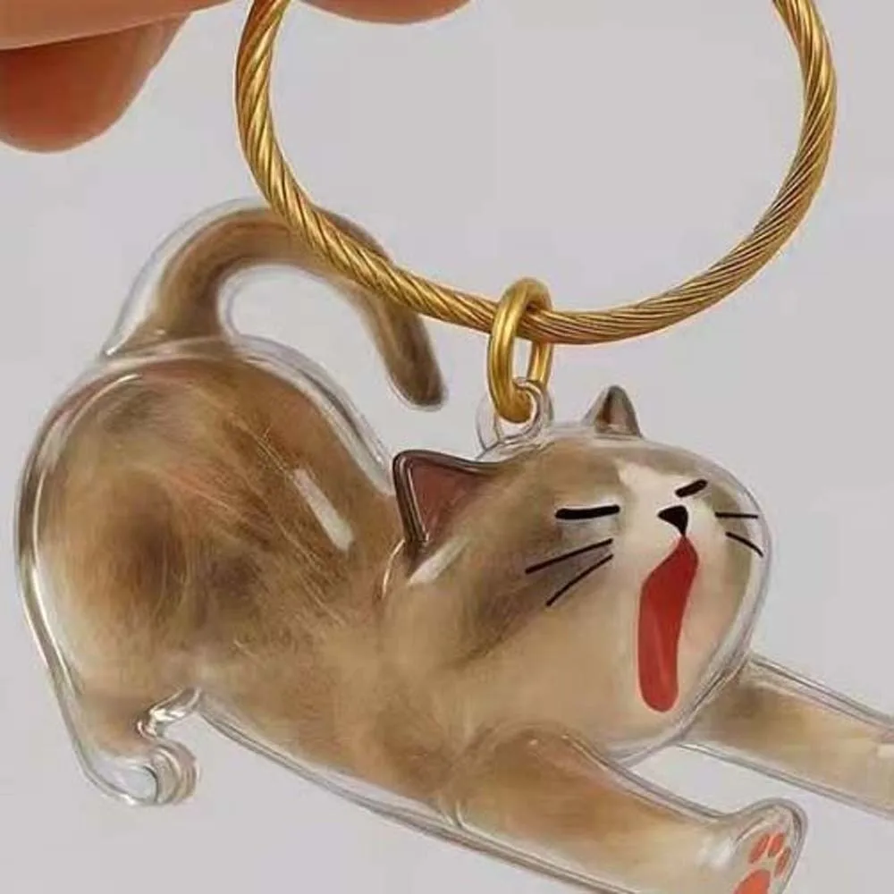 Transparent Acrylic Keychain Cat Hair Storage Capsule Animal Shaped Handmade Rabbit Hair Storage Box Cute Portable - Image 2