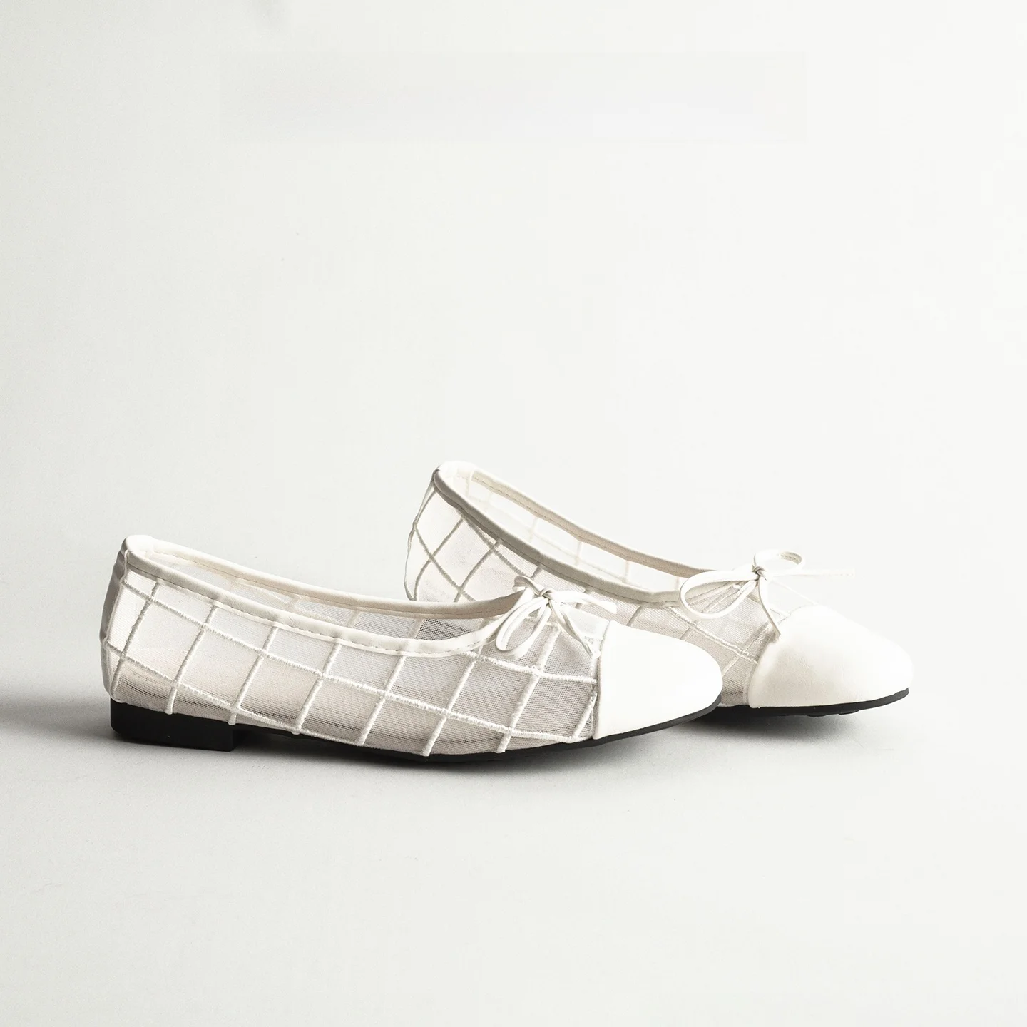 breathable-mesh-plaid-slip-on-mary-jane-shoes-women's-new-style-versatile-knot-ballet-flat-casual-fashion-footwear