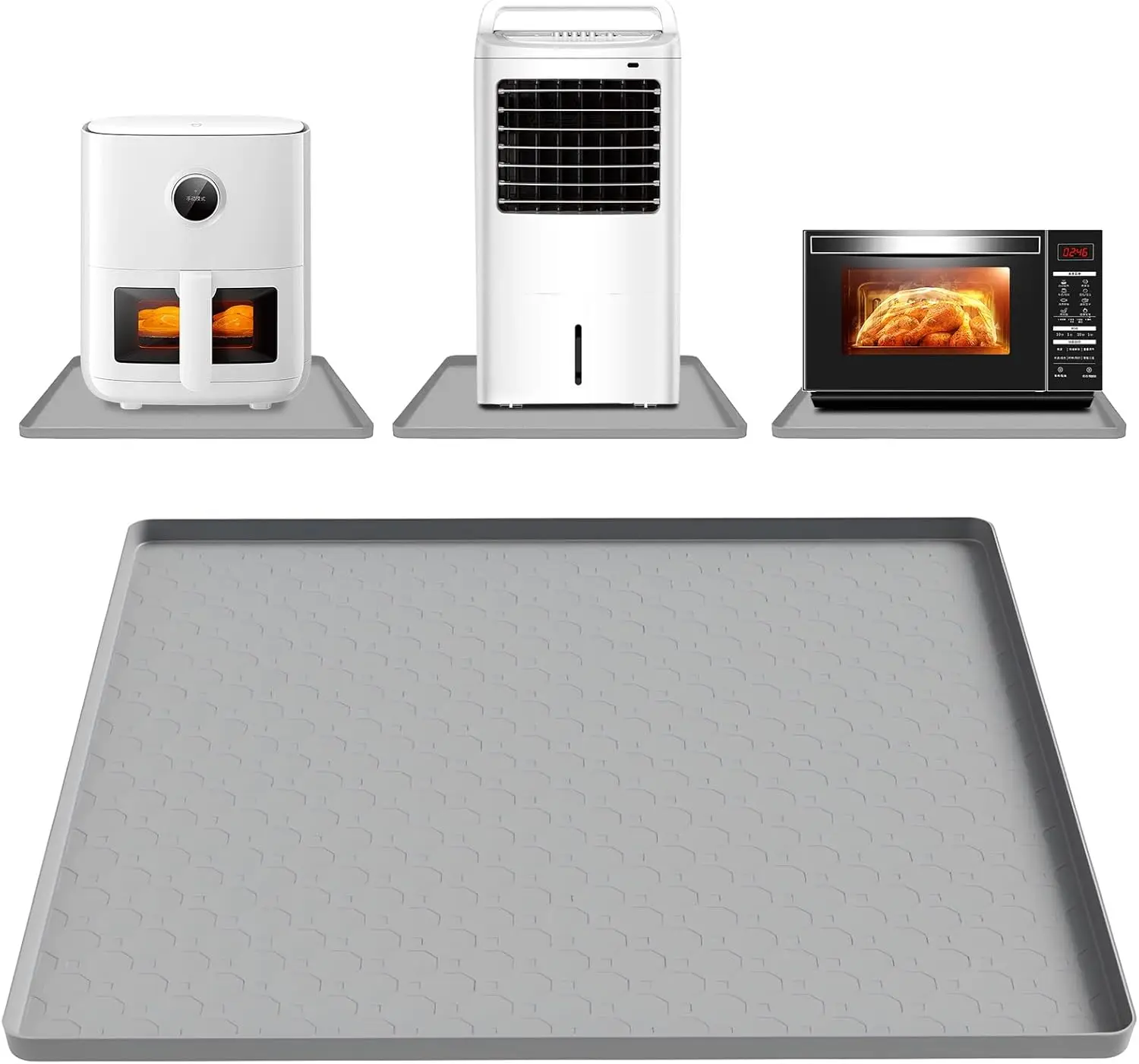 

Heat Resistant Silicone Mat Non-Slip Waterproof Air Fryer Mat for Kitchen Countertops Oven AC Stove Top Dining Table Protection