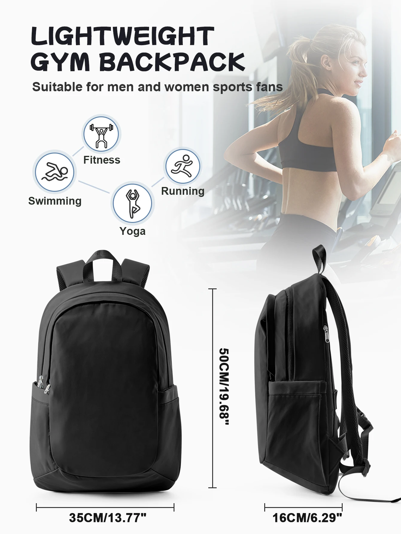 Waterproof Backpack Men Women Business Office Backpack 15.6 Laptop College Bags Casual Large Capacity Simple School Travel Bags