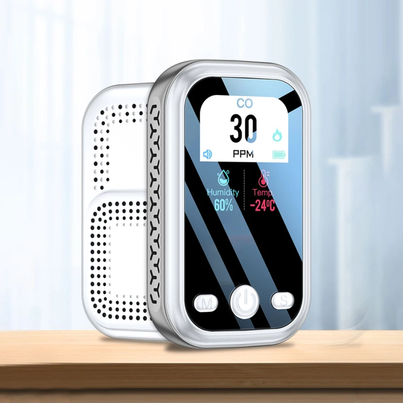 

3 IN 1 Mini Air Quality Monitor Temperature Humidity CO Carbon Monoxide Monitoring Detector Outdoor Car Home Air Quality Monitor