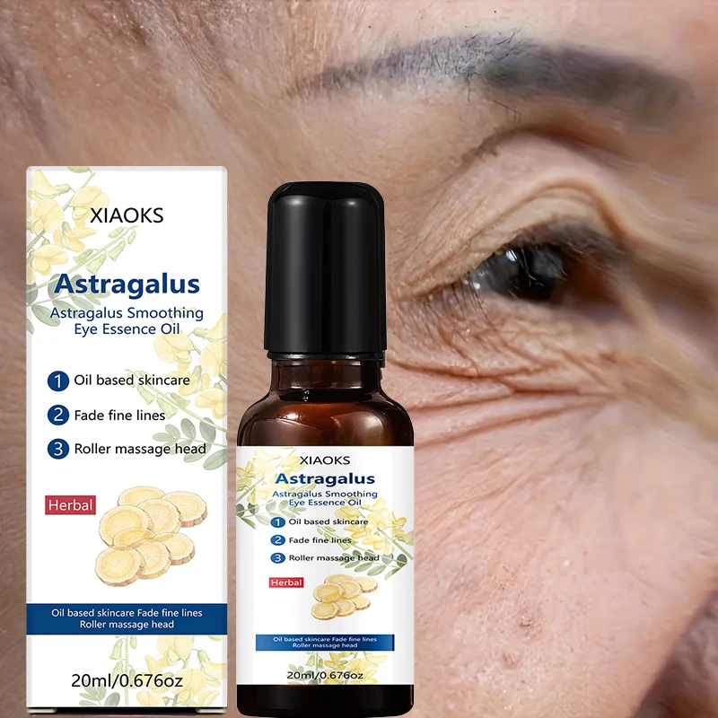 [Instant Lifting and Firming] Astragalus Smoothing Eye Essence - Eye Oil Quickly Smooths Puffy Eyes, Hydrates, Brightens, and Reduces Dark Circles, Eye Bags, and Wrinkles. It's Great for Puffy Eyes and Helps Reduce Signs of Fatigue, Dullness, and Sagging. Rolling Design - Portable and Easy to Use. Moisturizing Eye Cream - Eye Cream Stick - Anti-Aging Eye Essence - Day and Night Skincare