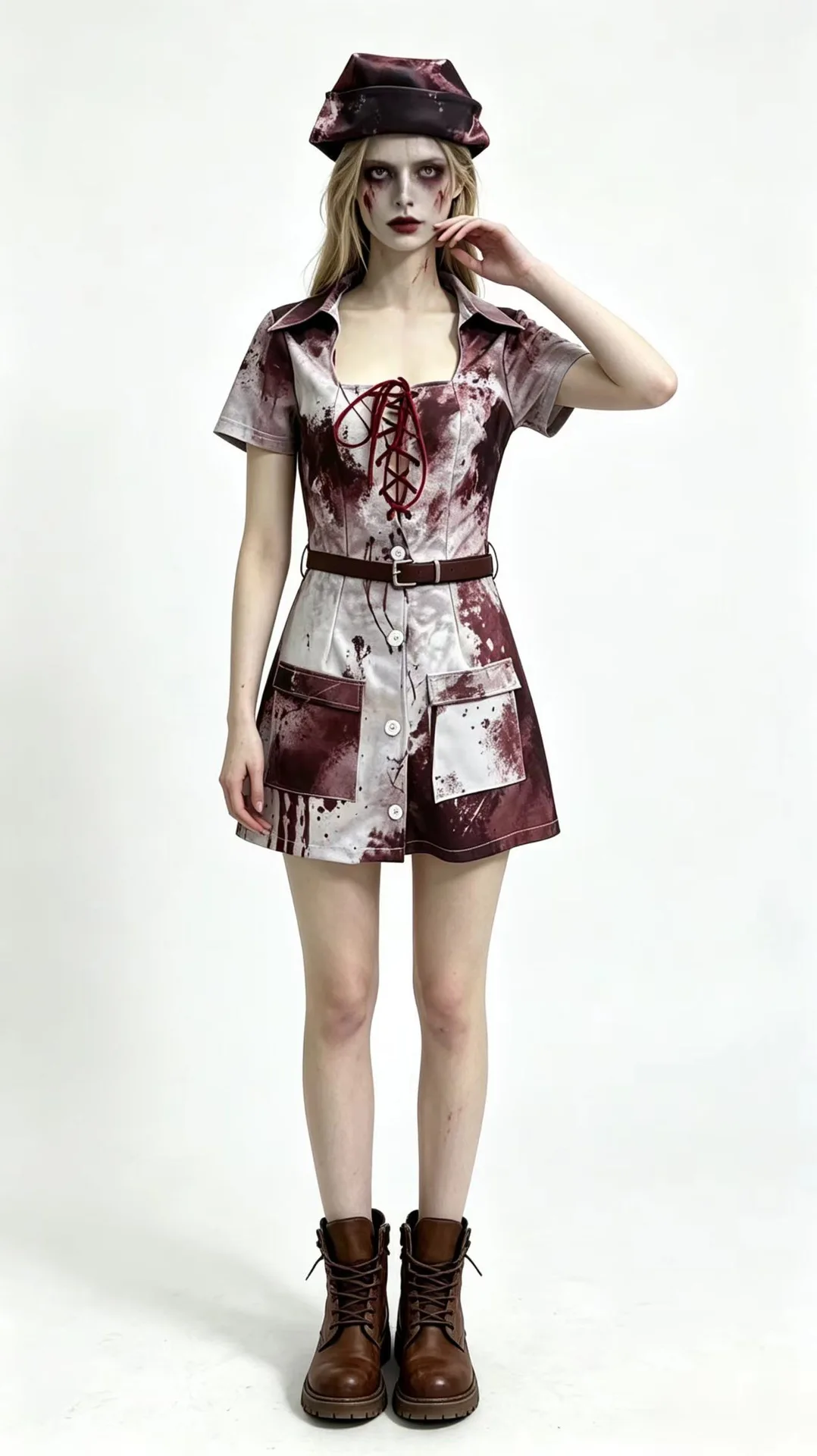 Déguisement Infirmière Zombie Ensanglantée – photo 6
