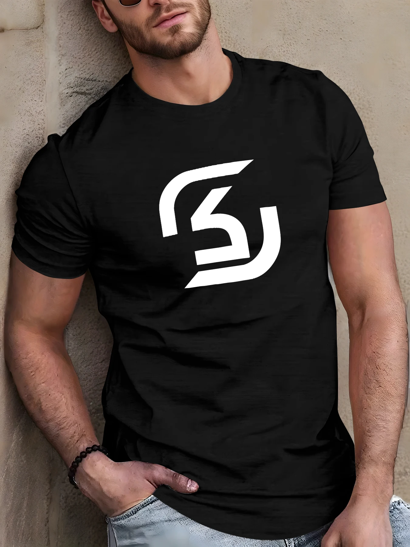 

2025 Summer New Men's Casual Fashion Short Sleeve T-shirt Trendy Loose Short Sleeve Sports Running Breathable Short Sleeve