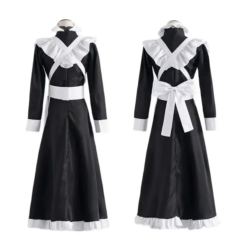 Vestido de sirvienta Lolita para mujer, disfraz de Cosplay de Lolita, pajarita, Mini vestido de sirvienta Harajuku para niñas Y2k, ropa de doncella de Anime