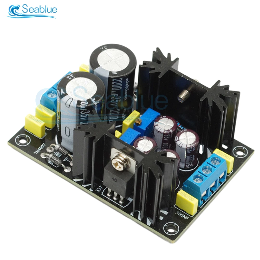 AC/DC to DC Step Down Buck Converter AC 0-28V to DC1.25V-30V Voltage Regulator Board Volt Power Supply Module LM317/LM337