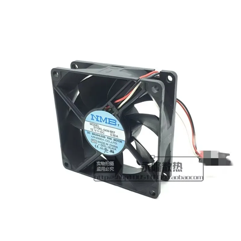 Auténtico 3110KL-04W-B57 12V 0.30A 8CM 80*80*25MM chasis convertidor de frecuencia fuente de alimentación ventilador de refrigeración