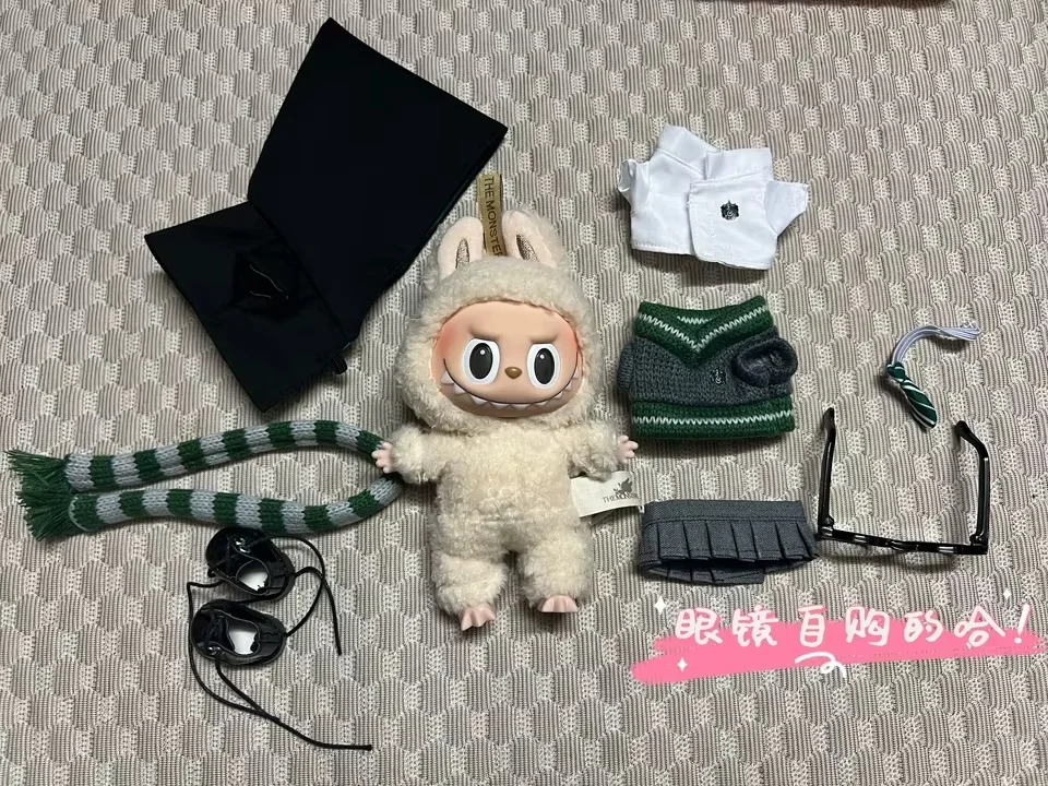 Labubu Rabu Doll Clothes Set Pendant Doll Clothes Decoration 15 17cm Size Doll Clothes School Uniform Magic Academy image 3