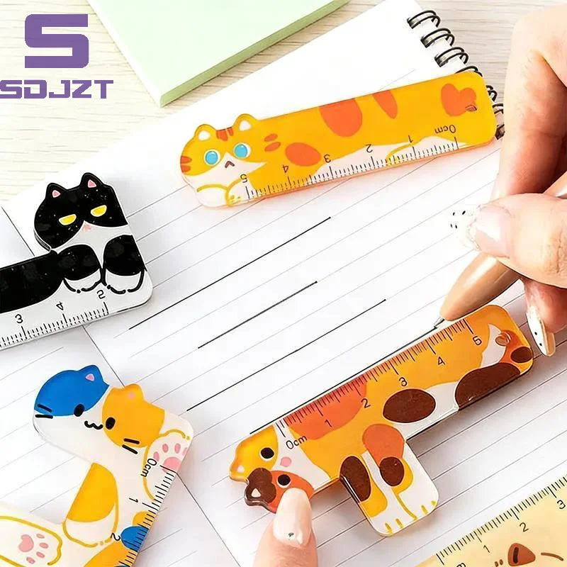Mini Cartoon Ruler Set 5pcs Portable Pocket Measuring Tool For Students School Stationery
