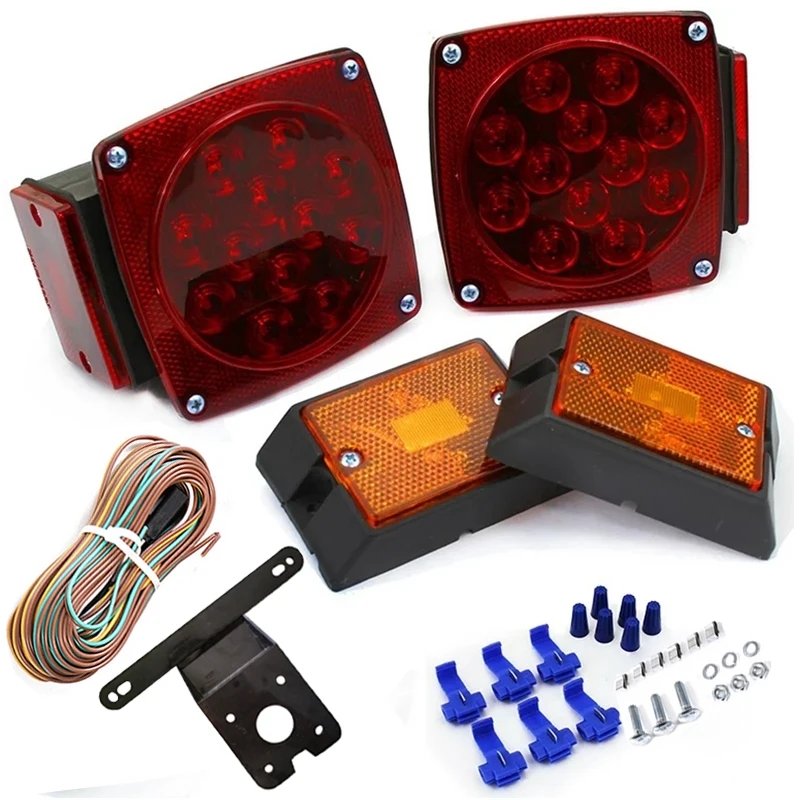 

Led Anti-Collision Taillight Assembled Lamp Cover Pieces Travel Trailer Modification Accessories