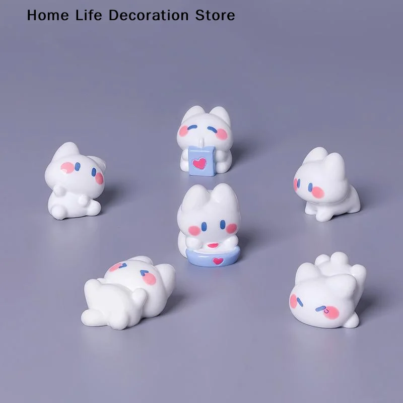 【H】6Pcs Cute Resin Cat Model DIY Brooch Hairpin Jewelry Handmade Accessory Kawaii Water Cup Resin Accessories Adult Toys Gift
