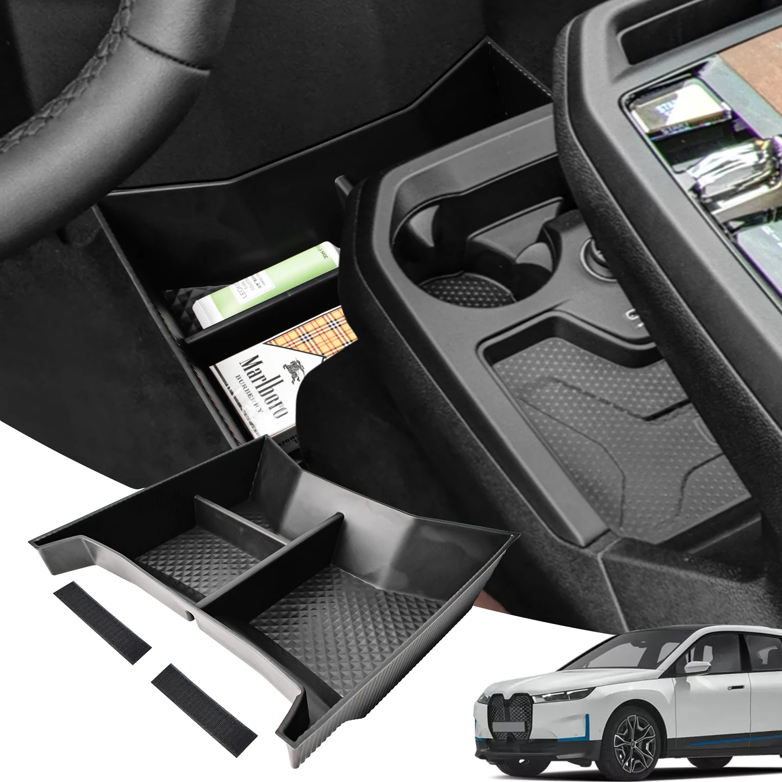 

Car Floor Center Console Organizer For BMW iX I20 2022 2023 2024 2025 Lower Floor Center Console Tray Storage Box Accessories