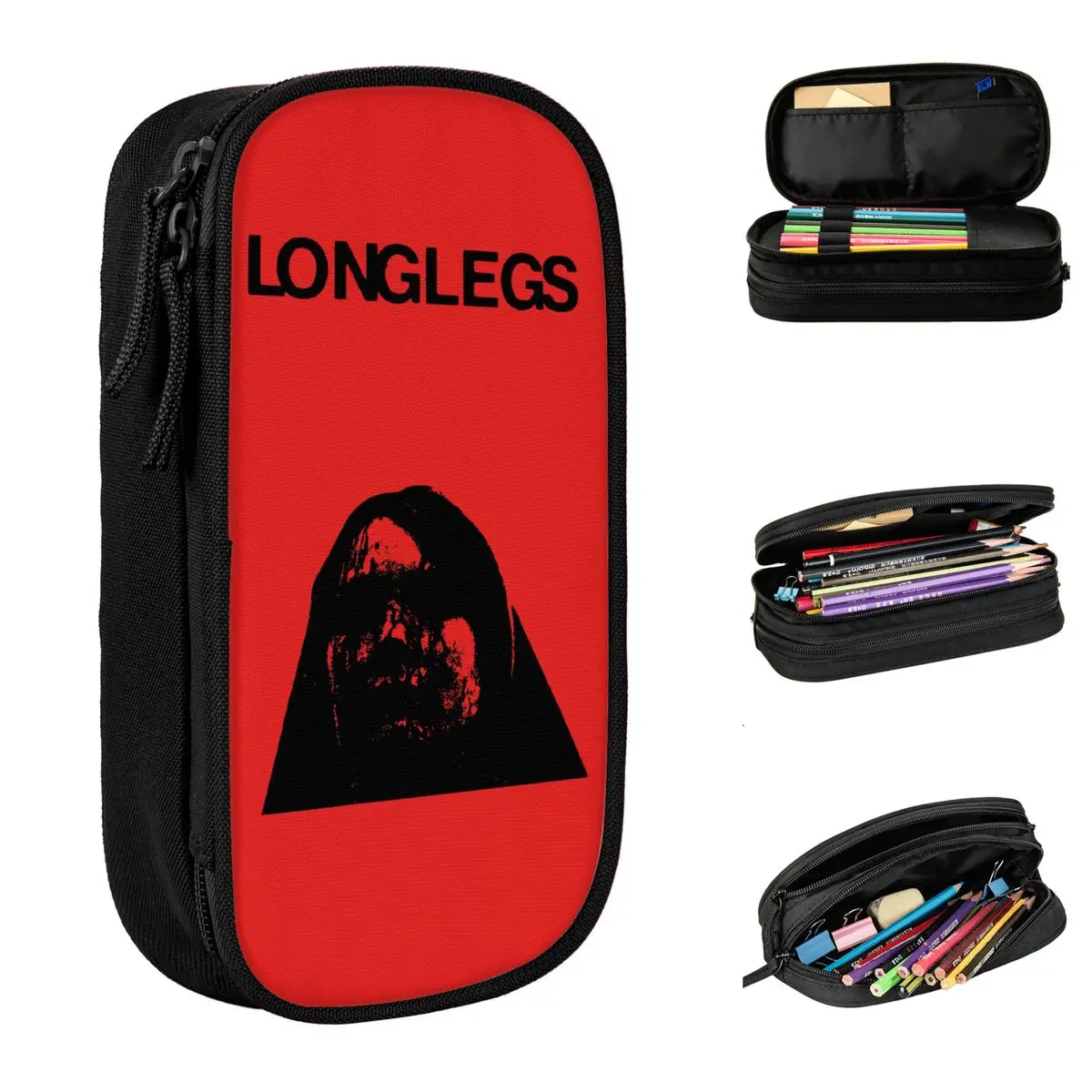 LONGLEGS 2024 Horror Movie Film Accessories Pencil Case Large Capacity Office Supplies Pencil Case Stationery Gift