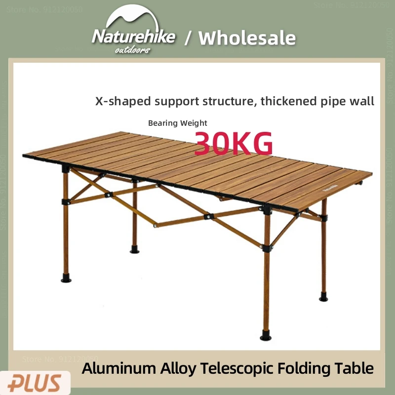 Naturehike Outdoor Portable Aluminium Telescopic Folding Table Camping Table Lightweight Picnic BBQ Tables Furniture Equipment