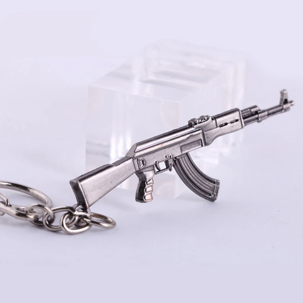 

CS GO AK47 M16 Gun Keychain Men Trinket Counter Strike Saber Key Chain Ring Rifle Male Jewelry Souvenirs Gift