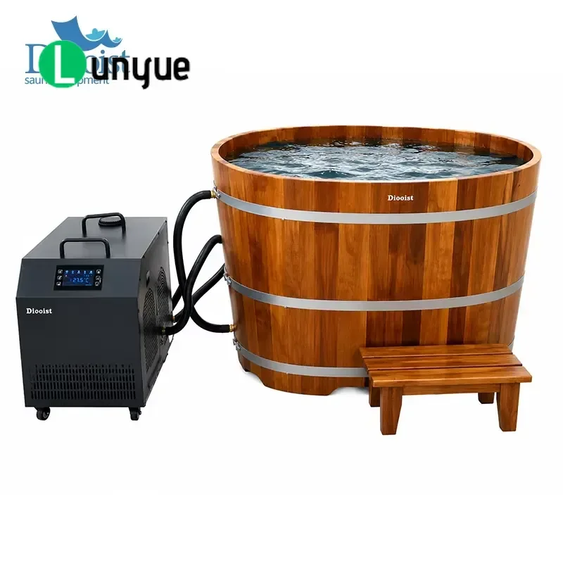 Custom Freestanding Wooden Soaking Tub Ice Bath for Home Indoor Health Care Quick Heating Long Lasting High Quality