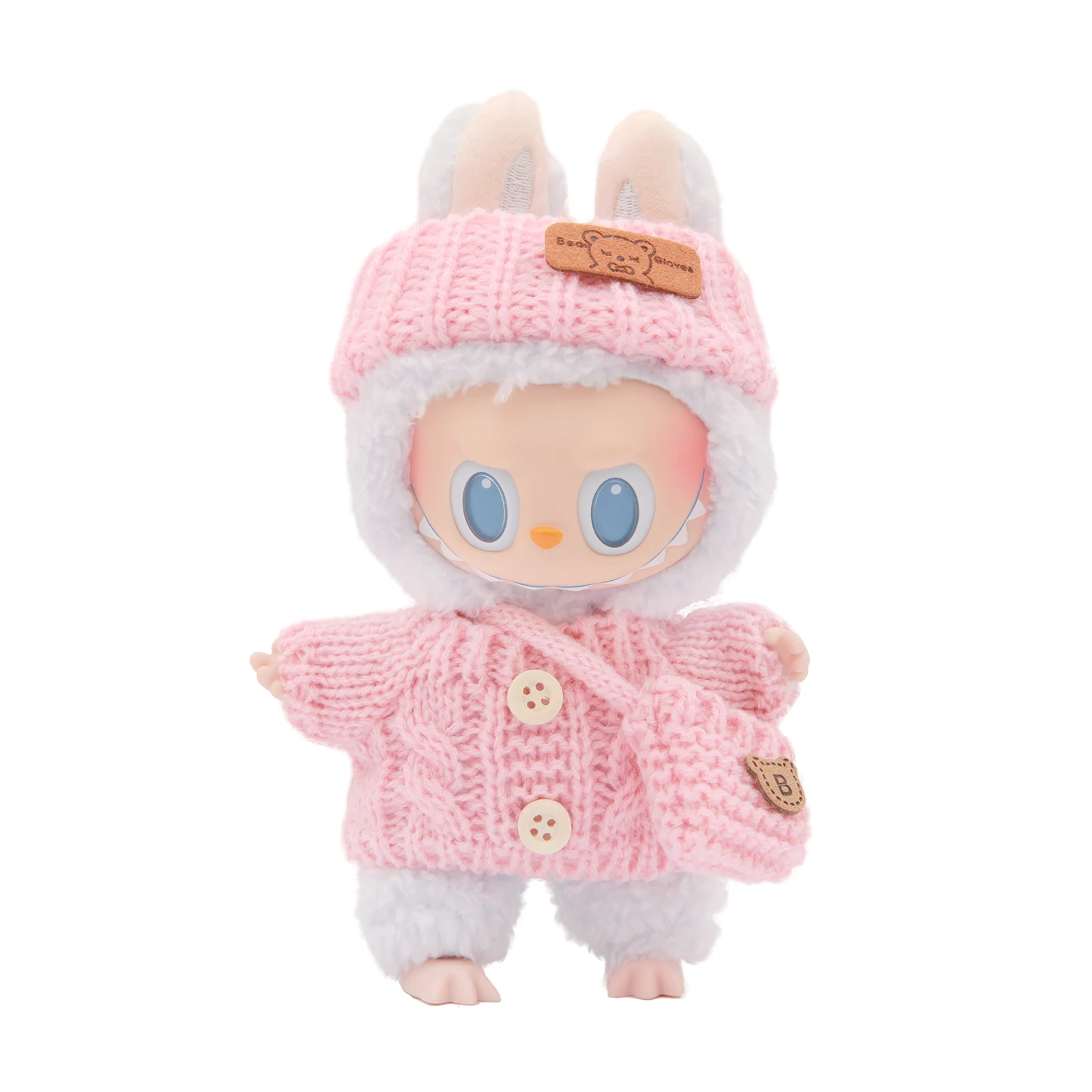 라부부 인형 옷 귀여운 스웨터 세트 17cm 의류 신발 인형 DIY 액세서리 트레이닝 앉기 게임 장난감 선물