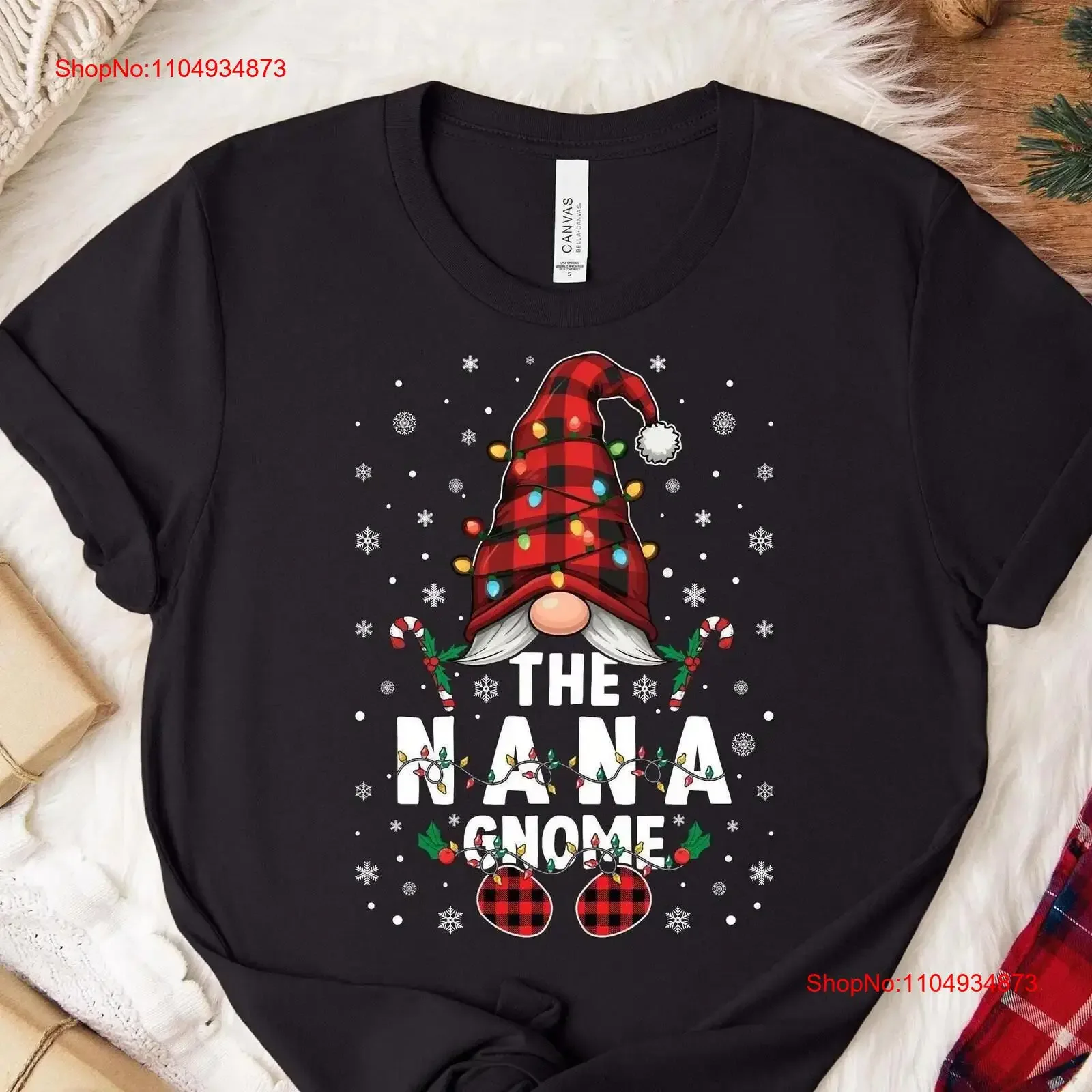 

The Nana Gnome Christmas T Shirt Cute Holiday for Grandmas Ideal Perfect Spreading Festive Cheer vintage Washed Breathable