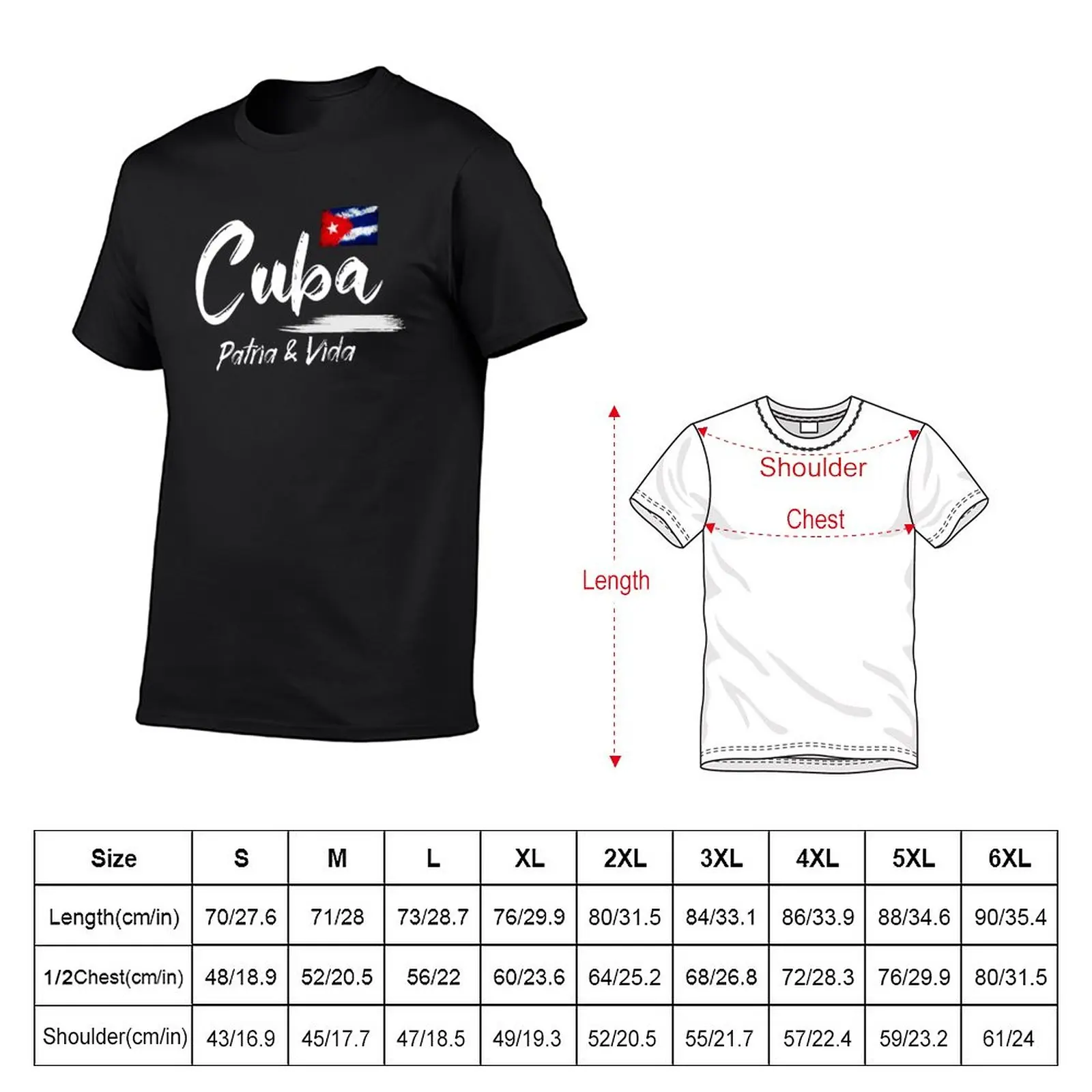 Camiseta gráfica vintage de anime masculina, Cuba, Pátria, Vida-yo Soy, Soy Cubano Clothes, Plain Clothes