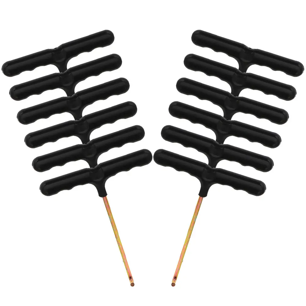 12Pcs Shoe Lace Tightener Plastic Pullers Durable T-Shaped Shoelace Pulling Hooks Tool for Roller Skates and Sports Shoes