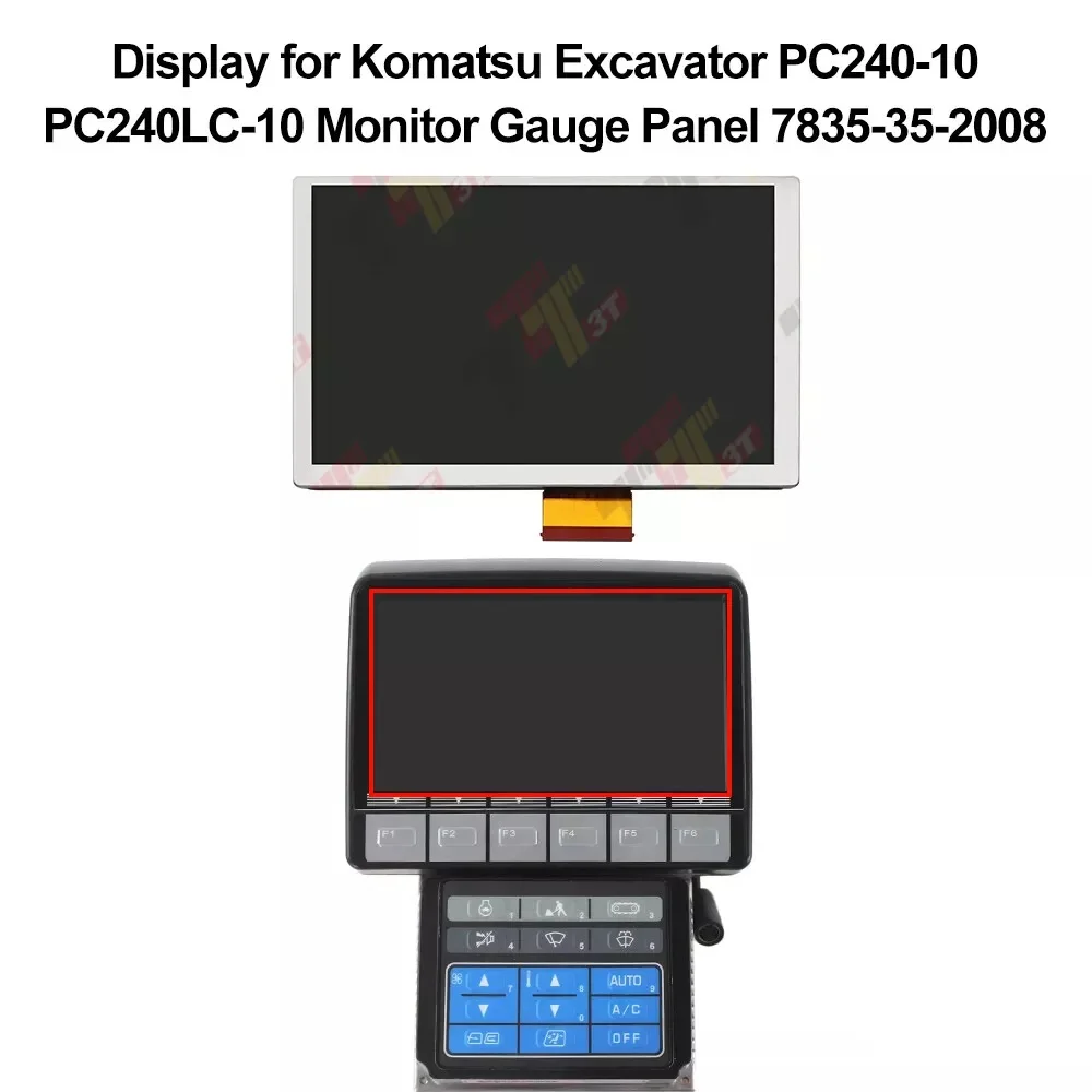 

LCD Display for Komatsu Excavator PC240-10 PC240LC-10 Monitor Gauge Panel