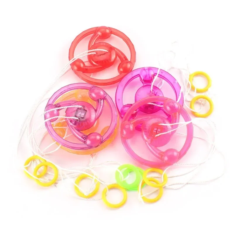 Hot Sale Luminous Wheels Toys Luminous Hand Pull Luminous Flashing Rope Flywheel Toy Led Light Children\'s Toy Novelty  Gyro Gift