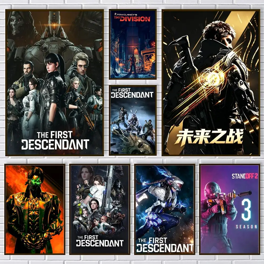 Game First Descendant Sci Fi RPG Poster PP Paper Wall Art for Living Rooms Bars Cafes Stylish Home Decor Gift