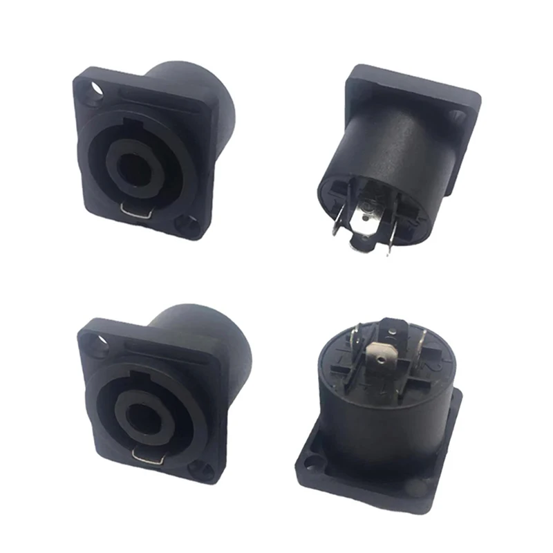 

4 шт. XLR 4-контактный разъем для монтажа на панели Speakon 4-полюсный разъем Powercon гнездовой разъем XLR аудио-видео кабель проводной адаптер вставка