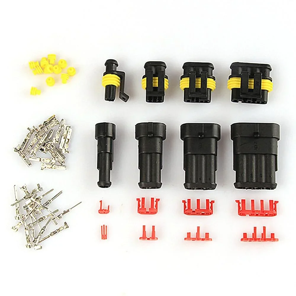 Waterproof Car Electrical Connectors Kit 240/352 Pieces 1 2 3 4 Pin Plugs for Car Truck Wiring Harness