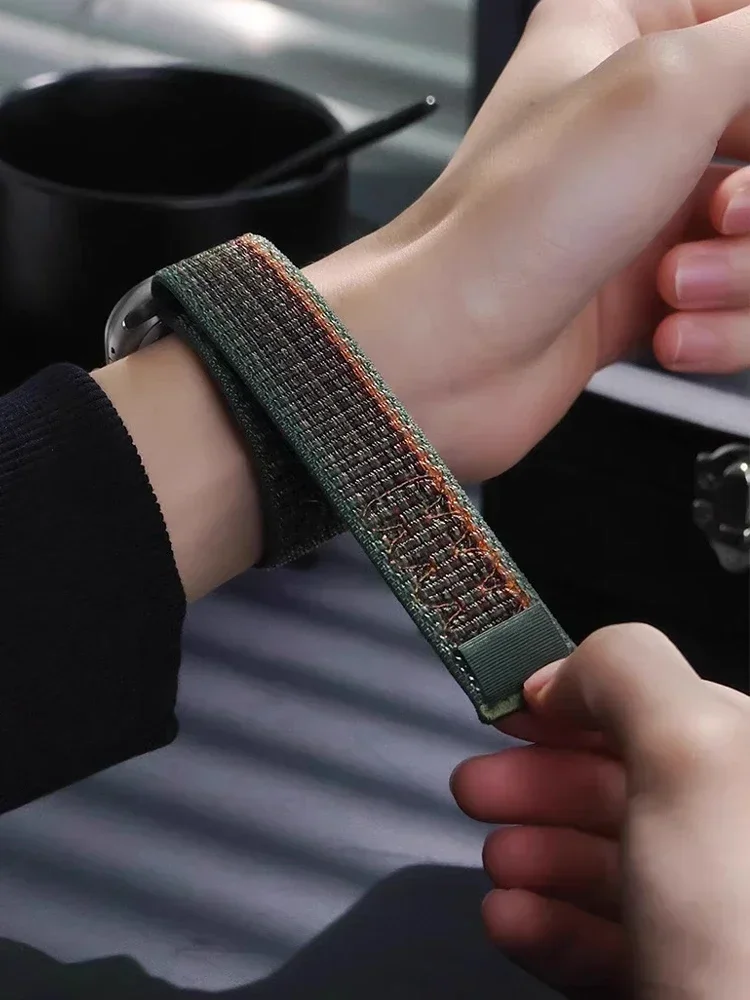 Armbänder für Apple Watch Band 45 mm 46 mm 42 mm 49 mm 44 mm für Nike Nylon Sport Loop Armband Correa iWatch 10 9 8 7 6 5 4 SE Ultra 2 – Detail 12