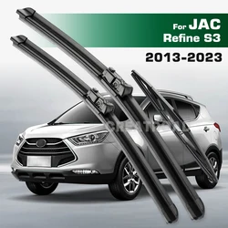 For JAC Refine S3 2013-2023 2014 2015 2016 2017 Wiper Front & Rear Wiper Blades Windshield Windscreen Window Brushes 24
