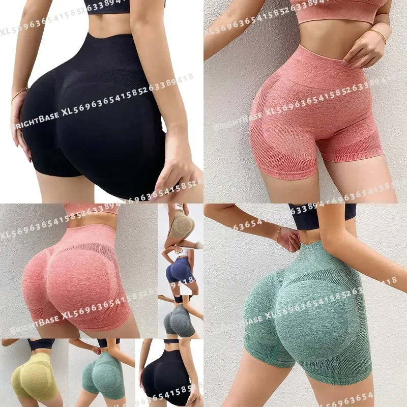 Women High Waist Sports Shorts Push Up Cycling Jogging Fitness Gym Leggings Yoga Clothing