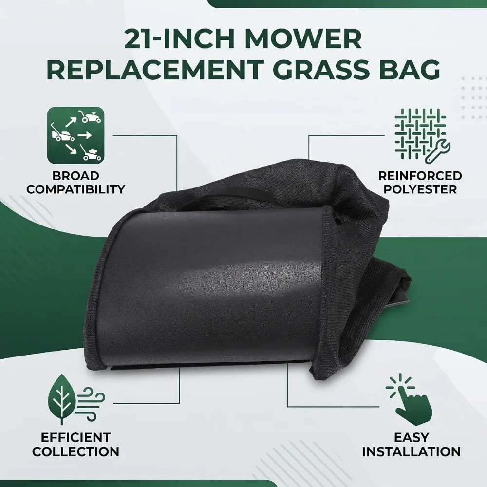 Polyester Lawn Mower Grass Bag Compact Replacement Part Mower Replacement Bag Black Grass Catcher Bag for L221A LC221A LC221AH