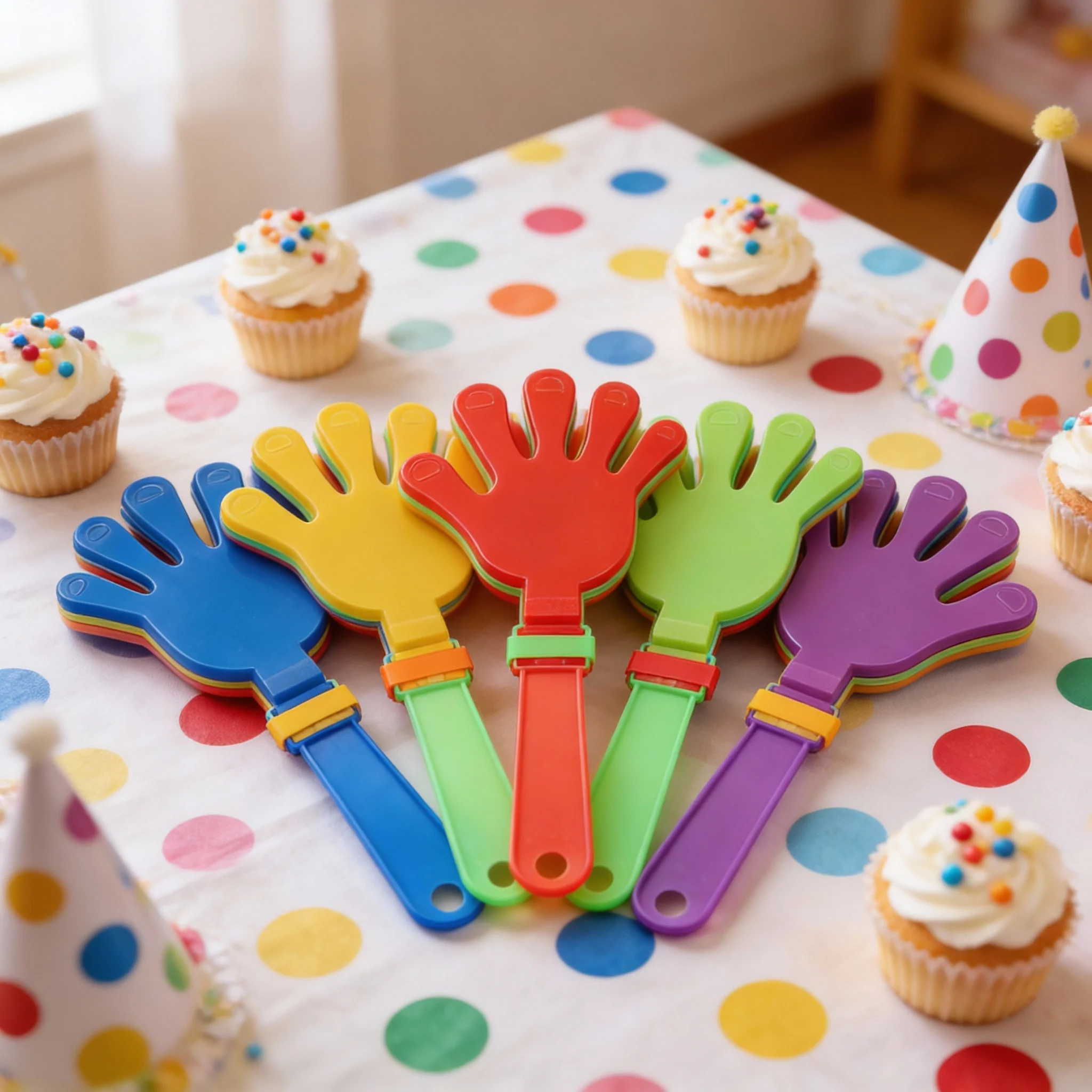 

20Pcs Party Hand Clap Props Eye Catching Design Reusable Applause Maker for Sports Game Show Cheer Prop Hands Clap Plastic