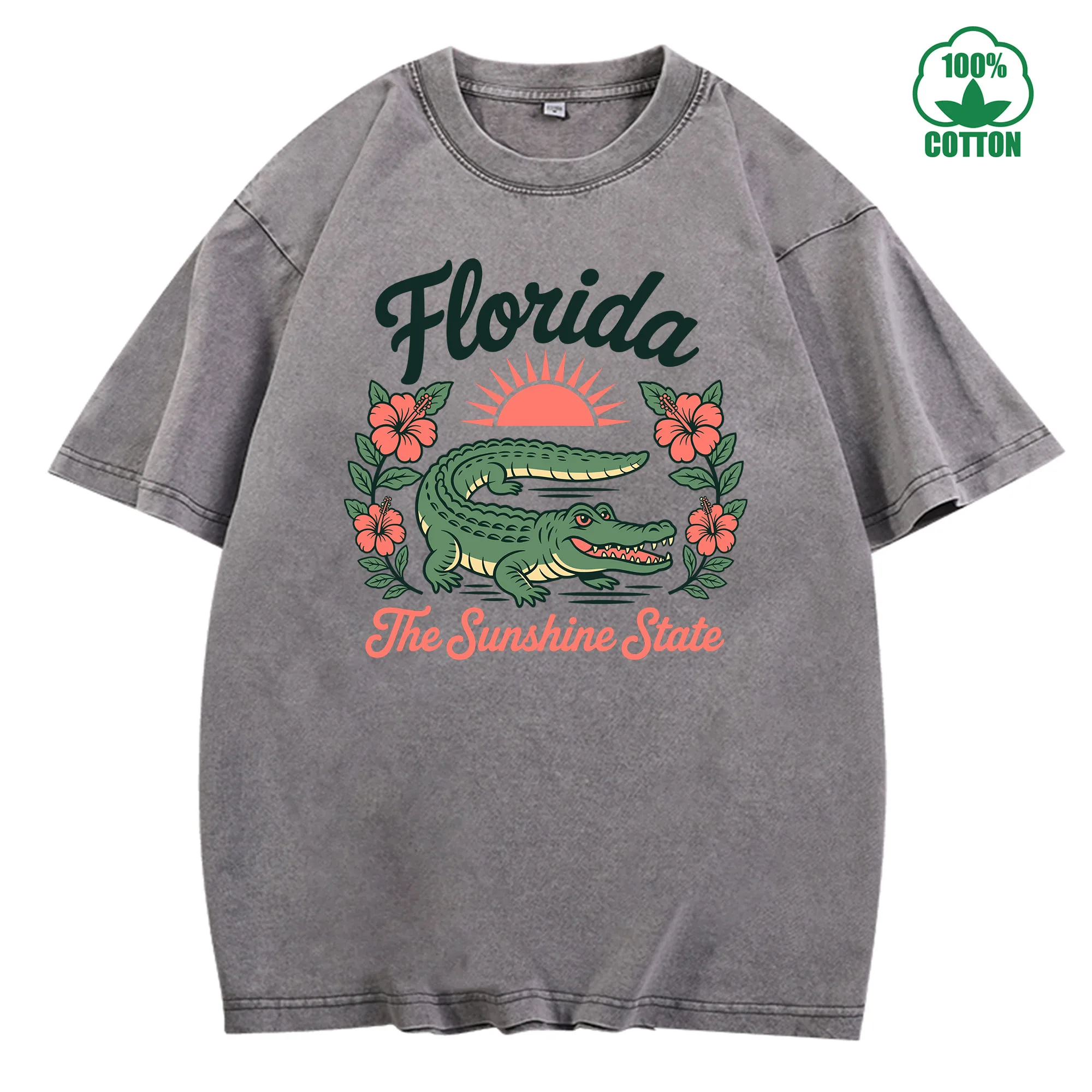 تي شيرت صيفي كلاسيكي مغسول 230 جرام 100% قطن مريح كبير الحجم ملابس الشارع للجنسين