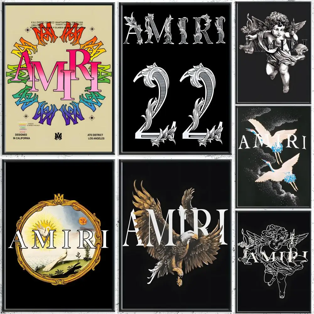 popular Amiri Poster HD Arte de pared autoadhesivo impermeable: uso en múltiples escenas, mejor selección de regalos