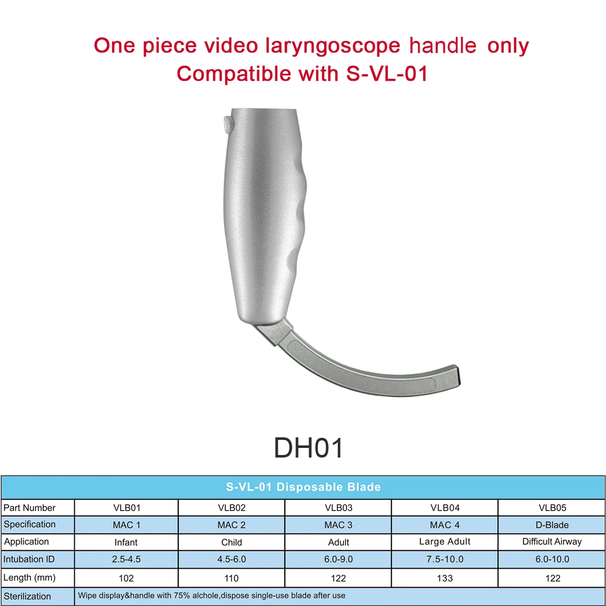 Sensorendo Video Laryngoscope Disposable Blade (MAC1/2/3/4/D-blade) for Anesthesia Intubation