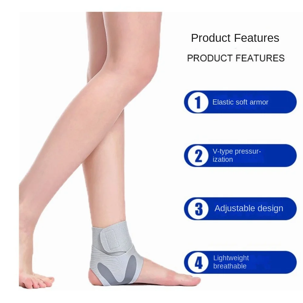 Adjustable Ankle Support Brace Anti-Sprain Guard Compression Ankle Strap Protective Elastic Sports Ankle Protector Basketball