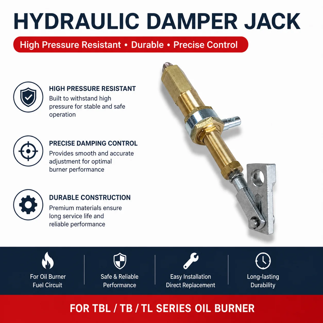 High Pressure Resistant Damper Hydraulic Jack Fit TBL85P96431 TBL10P TB5L130P TL160 Oil Burner Fuel Circuit Spare Parts