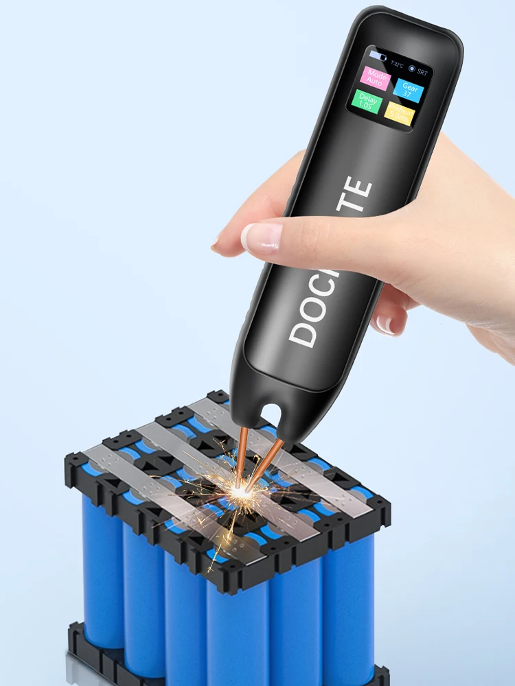 

Battery Spot Welder 99 Gear Adjustable Portable Mini Battery Welder 1.3in Color Screen Spot Welding Tool Kit for 18650 Battery
