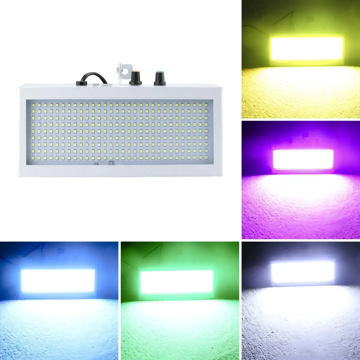 Fireions 270 LED SMD Strobe Light 55W RGB Stepless Speed Control Voice Control Remote Control Self-propelled House Party