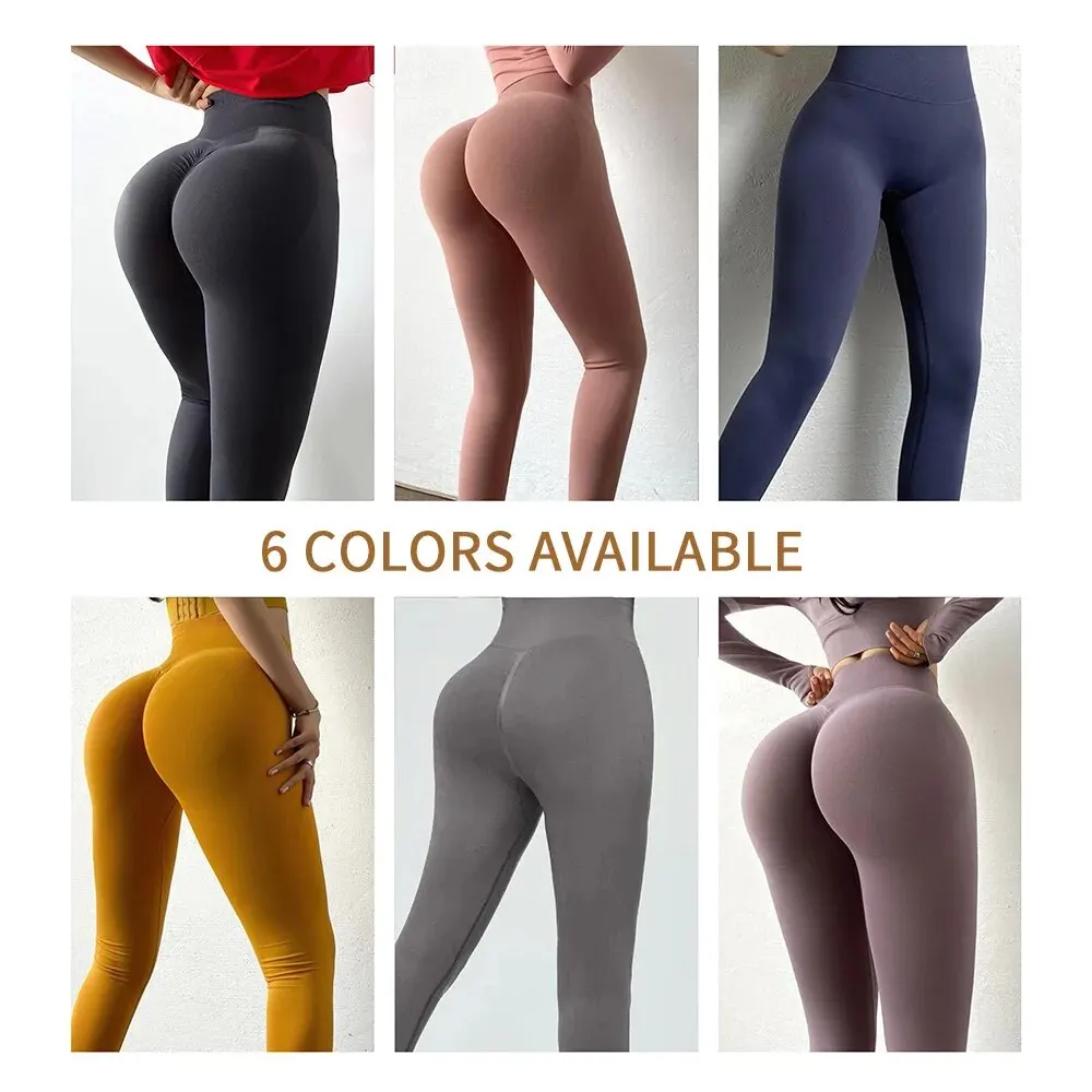 Women Seamless Leggings High Waist Yoga Pant Gym Jogging Sport Workout Push Up Elastic Solid Slim Pants Female