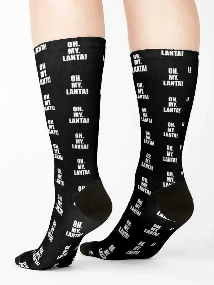 Oh! MY. LANTA! Chaussettes de sport noires pour hommes et femmes, cadeau de football, anti-ald Parker