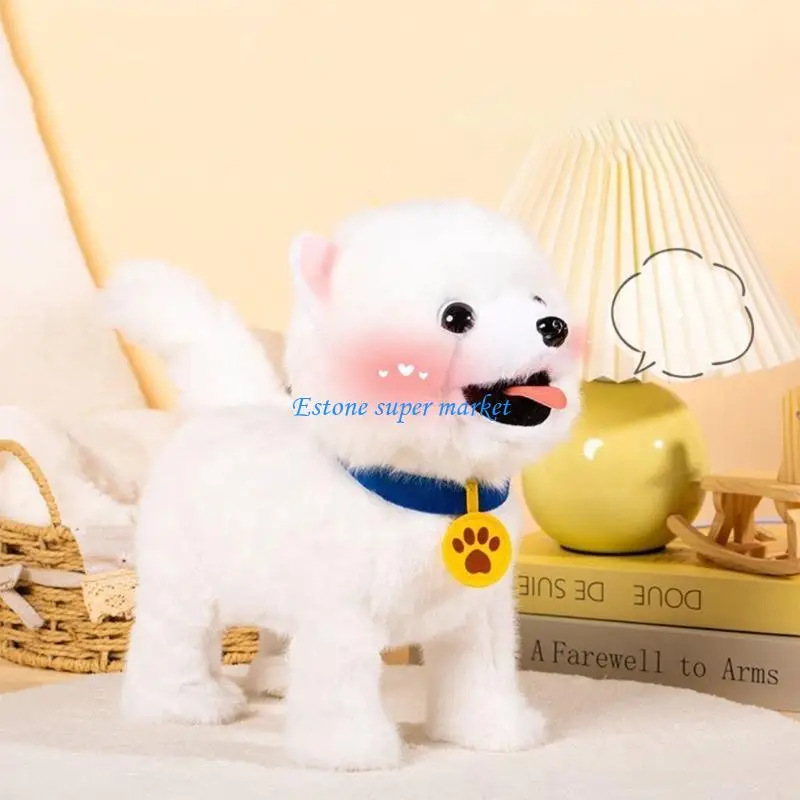 090B Safe Non Toxic Soft Plush Electric Licking Toy Dog for Kids and Family Activities